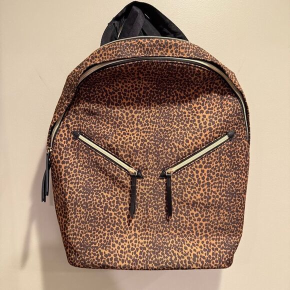 Stella & Dot Leopard Animal Print Lady Boss Backpack Mobwife Travel Laptop Bag - Picture 3 of 16
